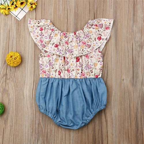Summer Newborn Infant Baby Girls Floral Clothes